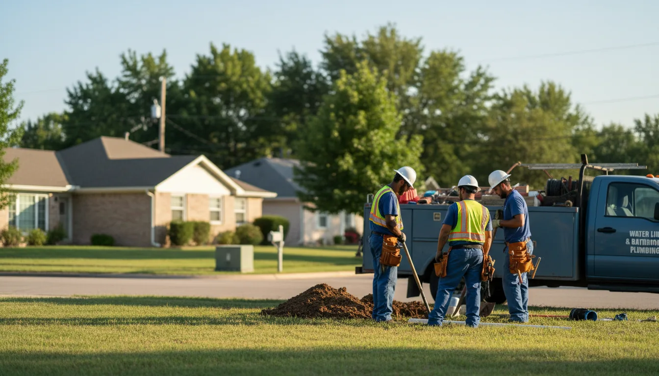 Residential water line and bathroom plumbing service in Brooksville, MS